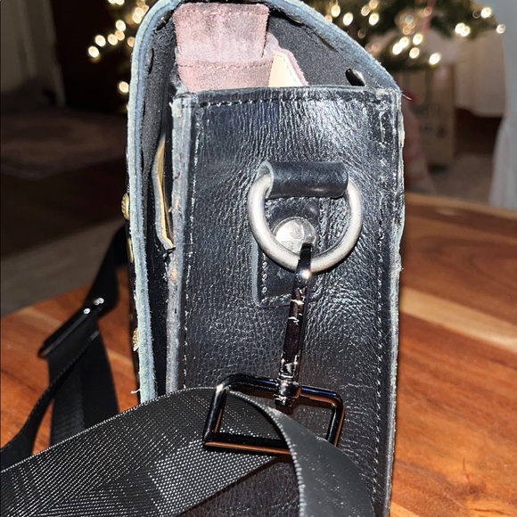 Patricia Nash Black leather Vitelli flap crossbody purse - Picture 3 of 11